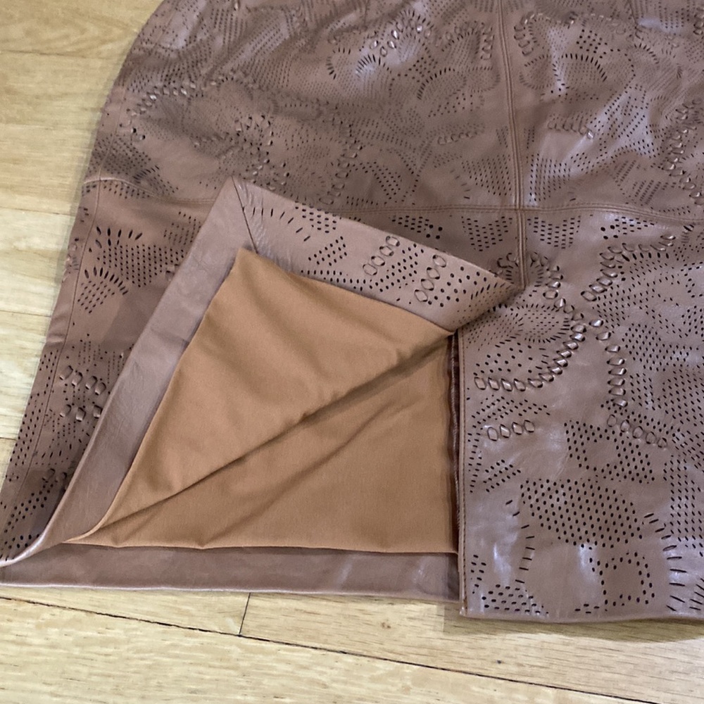 Vintage Ralph Lauren Transition 22 brown leather skirt - Picture 7 of 11